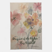 ピックボール茶タオル キッチンタオル (縦)