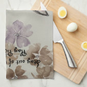 ピックボール茶タオル キッチンタオル (四つ折り)