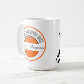 ピックボール記念日オレンジボーパーソナライズされたル コーヒーマグカップ (正面左)