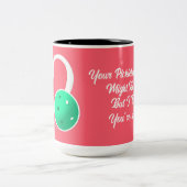 ピックボール評価バレンタインハートピンクターコイズ ツートーンマグカップ (中央)