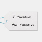 ピックボール評価バレンタイン赤と白ハート ギフトタグ (裏面横)