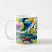 ピックボール誕生日をテーマにした コーヒーマグカップ (左)