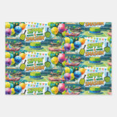 ピックボール誕生日をテーマにした ラッピングペーパーシート (正面2)