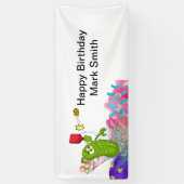 ピックボール誕生日をテーマにした 横断幕 (縦)