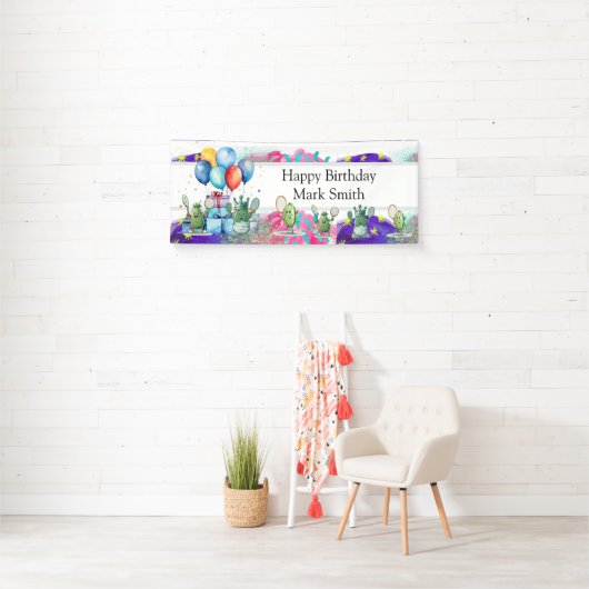 ピックボール誕生日をテーマにした 横断幕 (インサイチュ)