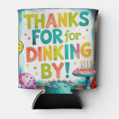 ピックボール誕生日をテーマにした 缶クーラー (正面)