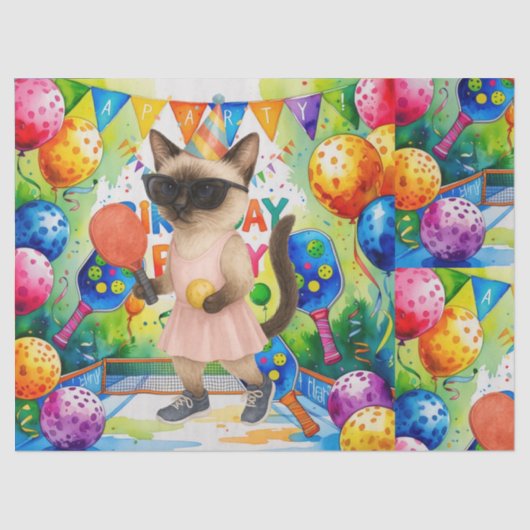 ピックボール誕生日をテーマにした 薄葉紙 (正面)