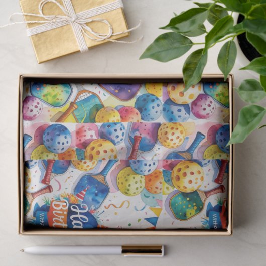 ピックボール誕生日をテーマにした 薄葉紙 (ギフト)