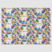 ピックボール誕生日をテーマにした 薄葉紙 (正面)