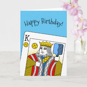 ピックボール誕生日カード – Pickleball King カード