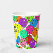 ピックボール誕生日バルーンパーソナライズされた紙吹雪 紙コップ (左)