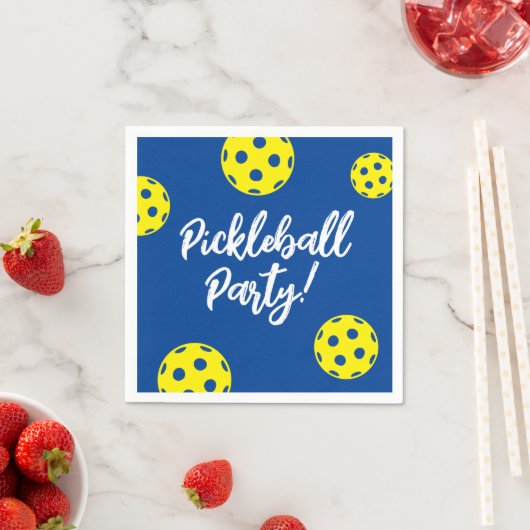 ピックボール誕生日パーティナプキン スタンダードカクテルナプキン (インサイチュ)