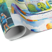 ピックボール誕生日パーティーをテーマにした ラッピングペーパー (ロールコーナー)