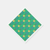 ピックボール誕生日パーティーグリーン スタンダードカクテルナプキン (角)