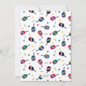 ピックボール誕生日パーティーブルーグリーンカスタム 招待状 (裏面)