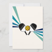 ピックボール誕生日パーティーレトロヴィンテージプレイヤー 招待状 (裏面)