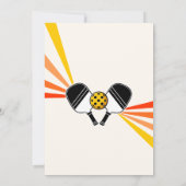 ピックボール誕生日パーティーレトロヴィンテージプレイヤー 招待状 (裏面)