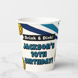ピックボール誕生日パーティーレトロヴィンテージプレーヤー 紙コップ