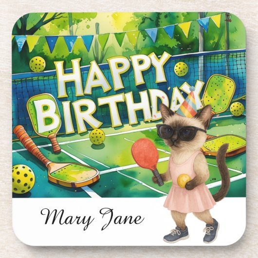 ピックボール誕生日パーティー コースター (正面)