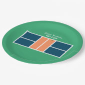 ピックボール誕生日パーティー ペーパープレート (アングル)