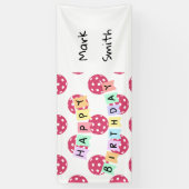 ピックボール誕生日パーティー 横断幕 (縦)