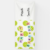 ピックボール誕生日パーティー 横断幕 (縦)