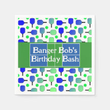 ピックボール誕生日ブルーグリーンパドルボールバンギング