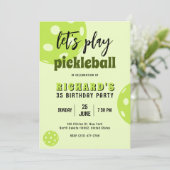 ピックボール誕生日ライムピックボールスポーツパーティー 招待状 (スタンド正面)