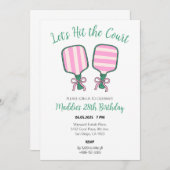 ピックボール誕生日招待状 招待状 (正面/裏面)