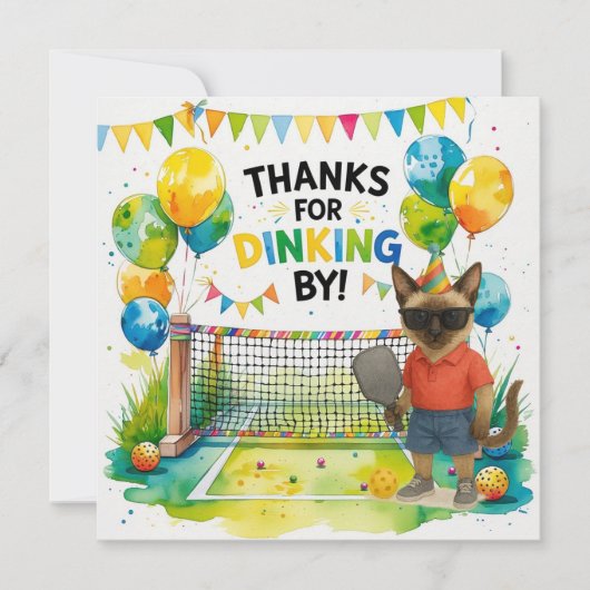 ピックボール誕生日 サンキューカード (正面)