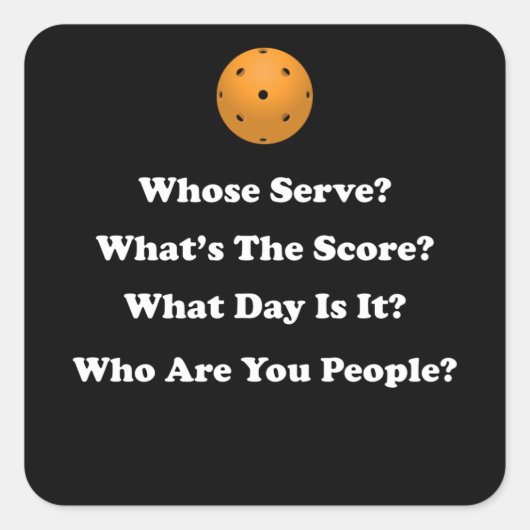 ピックボール贈り物 スクエアシール (正面)