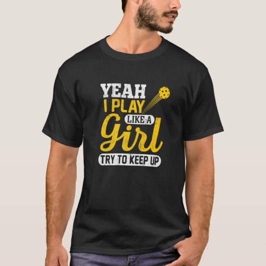 ピックボール遊うん女の子ピックボール好き1 Tシャツ (正面)