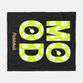 ピックボール遊ムードピックボール フリースブランケット (正面(横))