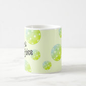 ピックボール選手ギフトスポーツグリーン名前をカスタムする コーヒーマグカップ (中央)