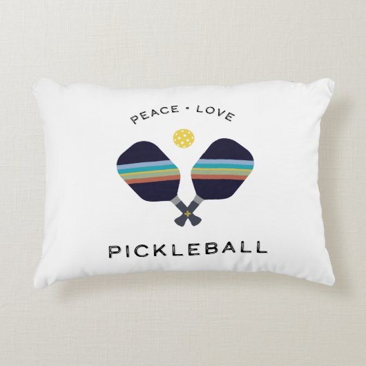 ピックボール選手ギフトピースラブ&ピックボール アクセントクッション (正面)
