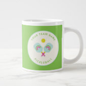 ピックボール選手ギフトレインボーパドルズカスタムチーム ジャンボコーヒーマグカップ (右)