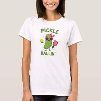 ピックボール選手ギフト – "Pickle Ballin'" Tシャツ