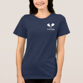 ピックボール選手クラブチームパーソナライズされたホワイトテキスト トライブレンドＴシャツ (正面)