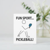 ピックボール選手スポーツおもしろいスポーツピックボール ポストカード (スタンド正面)