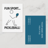 ピックボール選手スポーツおもしろいスポーツピックボール 名刺 (正面/裏面)