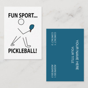 ピックボール選手スポーツおもしろいスポーツピックボール 名刺