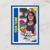 ピックボール選手トレーディングカード – 深いブルー コーリングカード (正面)