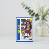 ピックボール選手トレーディングカード – 深いブルー コーリングカード (スタンド正面)