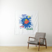 ピックボール選手パドルスポーツゲーム タペストリー (インサイチュ)