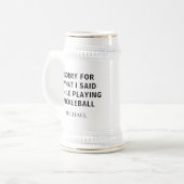 ピックボール選手パーソナライズされたパパ誕生日Gag ビールジョッキ (正面左)