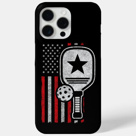 ピックボール選手 – アメリカ国旗のピックボール – Pic Case-Mate iPhoneケース (裏面)