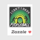 ピックボール選手I Cant I have Pickleball Rainbow シール (シート)