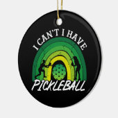 ピックボール選手I Cant I have Pickleball Rainbow セラミックオーナメント (左)