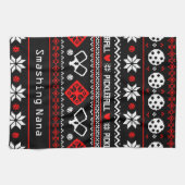 😄ピックボール🎄醜いクリスマスセータースタイル キッチンタオル (横)