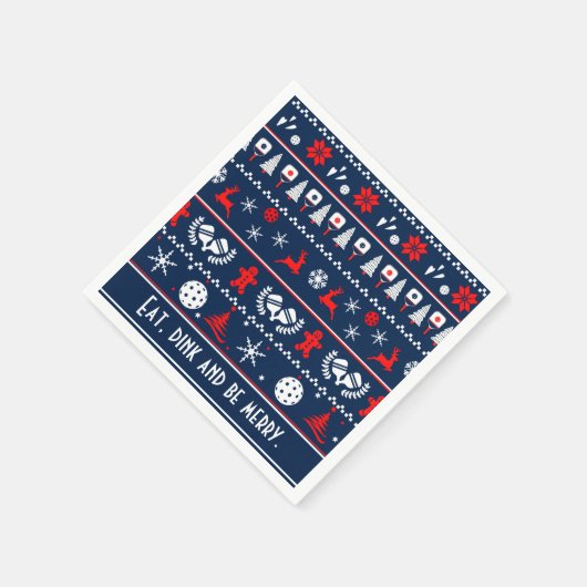😄ピックボール🎄醜いクリスマスセータースタイル スタンダードカクテルナプキン (角)